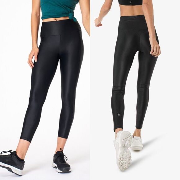 Sweaty Betty London 7/8 High Shine Leggings Black - Picture 1 of 6
